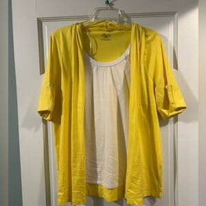 Gray Cotton sweatshirt size medium. tank and jacket combo, 1pc